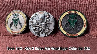 SPECIAL - 3 Boba Fett Gunslinger Coins